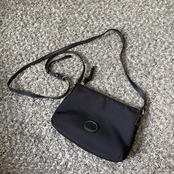 Dooney & Bourke Nylon Crossbody Pouchette Black Excellent preowned Condition - Picture 1 of 11
